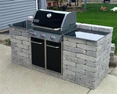 trash can cabinet outdoor grill